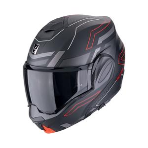 Kask motocyklowy składany Scorpion EXO-TECH EVO CONQUER matowo-czarno-czerwony