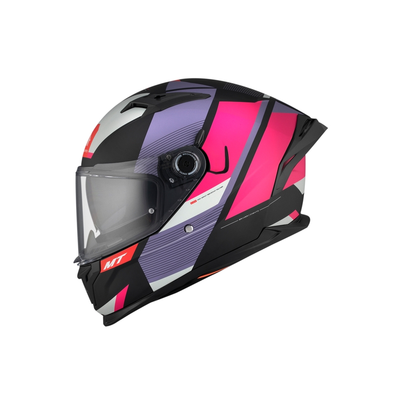 Kask motocyklowy integralny MT BRAKER CHENTO B9 różowo-fioletowo-biały - II. jakość