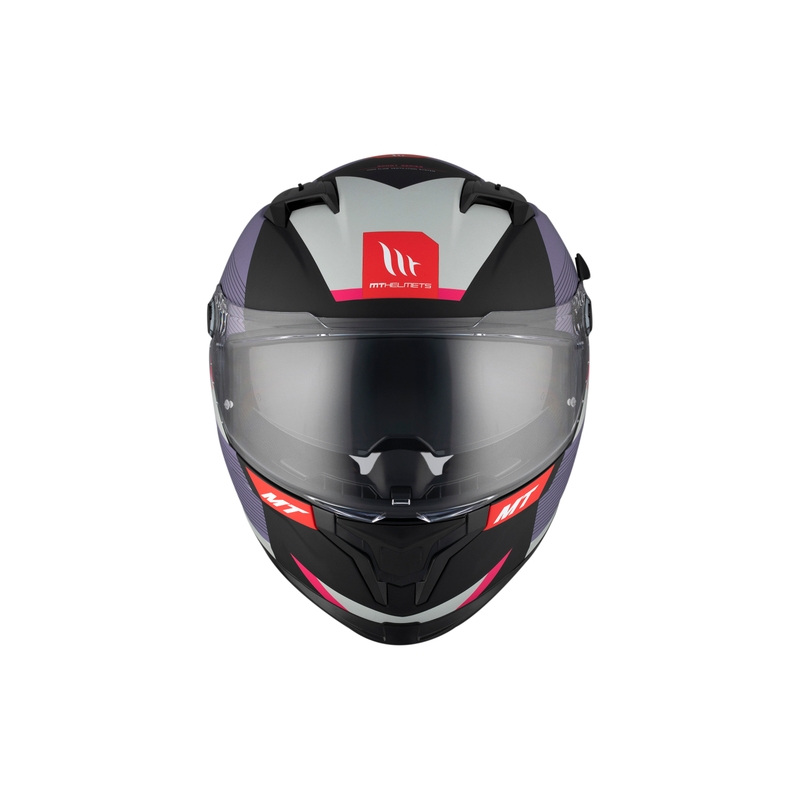 Kask motocyklowy integralny MT BRAKER CHENTO B9 różowo-fioletowo-biały - II. jakość