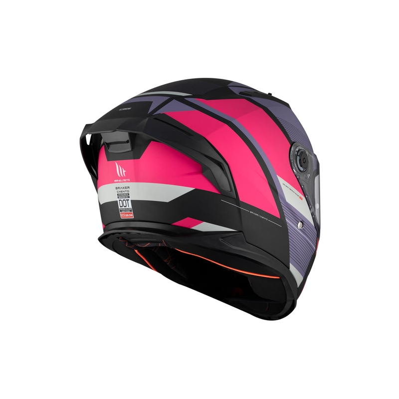 Kask motocyklowy integralny MT BRAKER CHENTO B9 różowo-fioletowo-biały - II. jakość