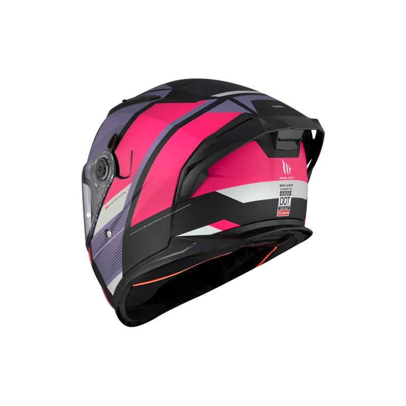 Kask motocyklowy integralny MT BRAKER CHENTO B9 różowo-fioletowo-biały - II. jakość