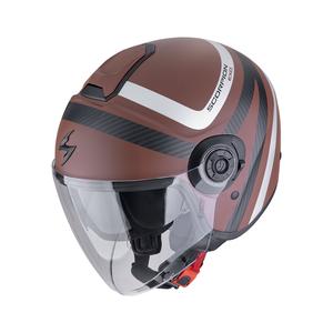 Kask otwarty Scorpion EXO-CITY II RIVA matowy brązowo-srebrny
