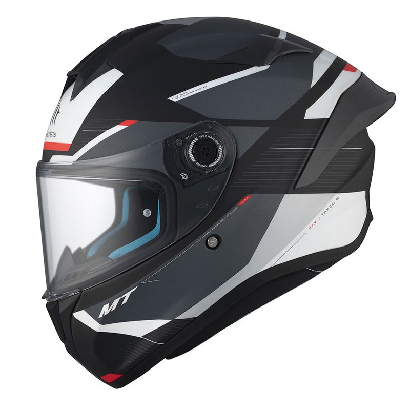 Kask motocyklowy integralny MT TARGO S KAY B2 matowy czarno-szaro-biały - II. jakość
