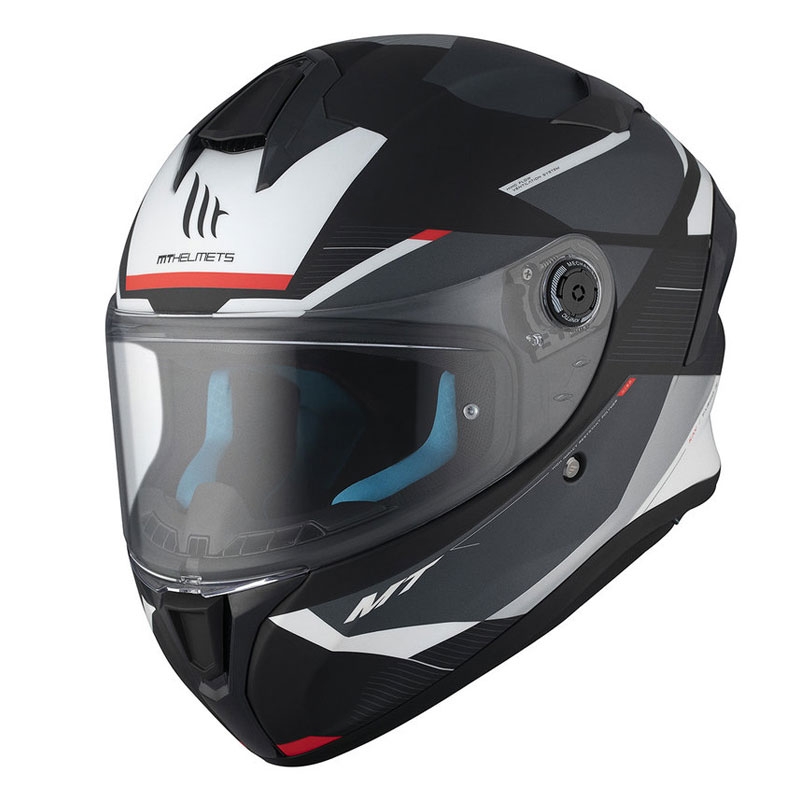 Kask motocyklowy integralny MT TARGO S KAY B2 matowy czarno-szaro-biały - II. jakość