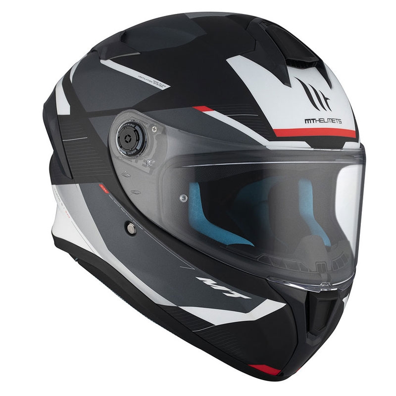 Kask motocyklowy integralny MT TARGO S KAY B2 matowy czarno-szaro-biały - II. jakość
