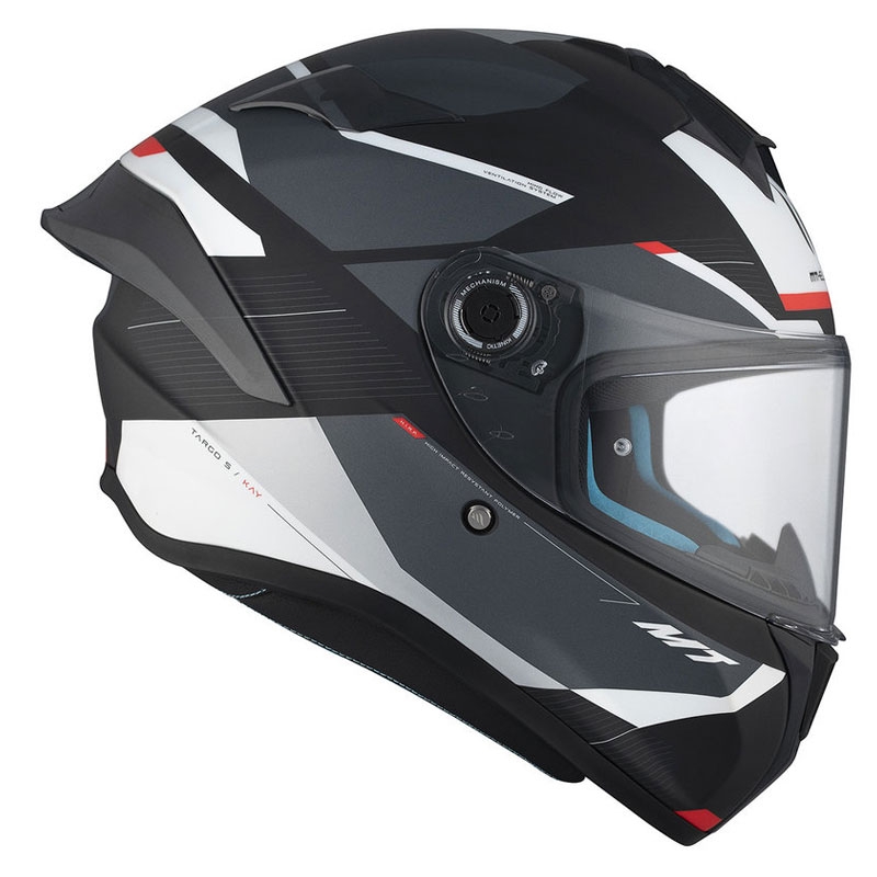 Kask motocyklowy integralny MT TARGO S KAY B2 matowy czarno-szaro-biały - II. jakość