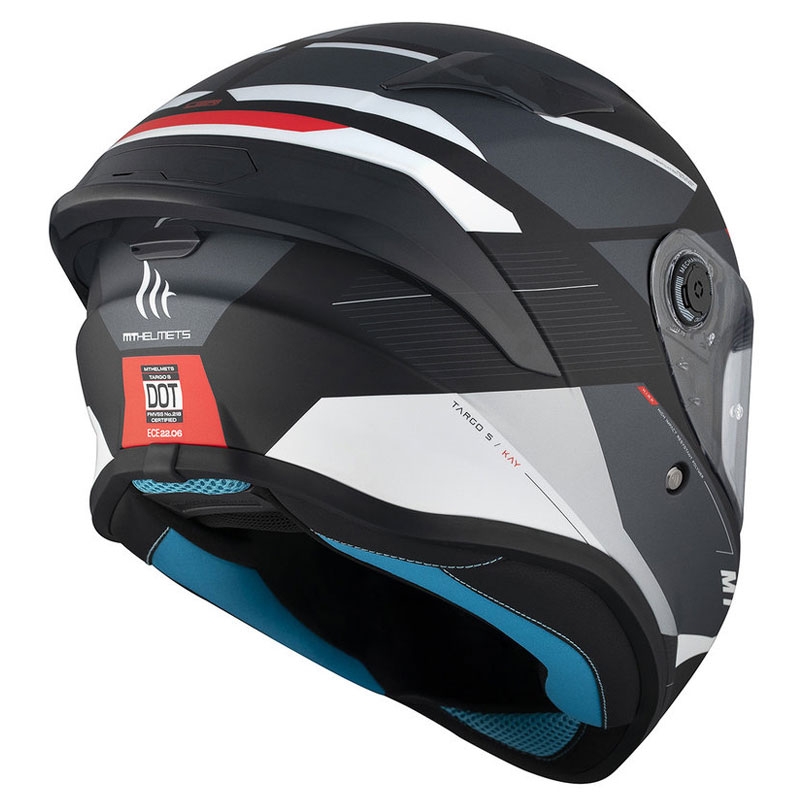 Kask motocyklowy integralny MT TARGO S KAY B2 matowy czarno-szaro-biały - II. jakość