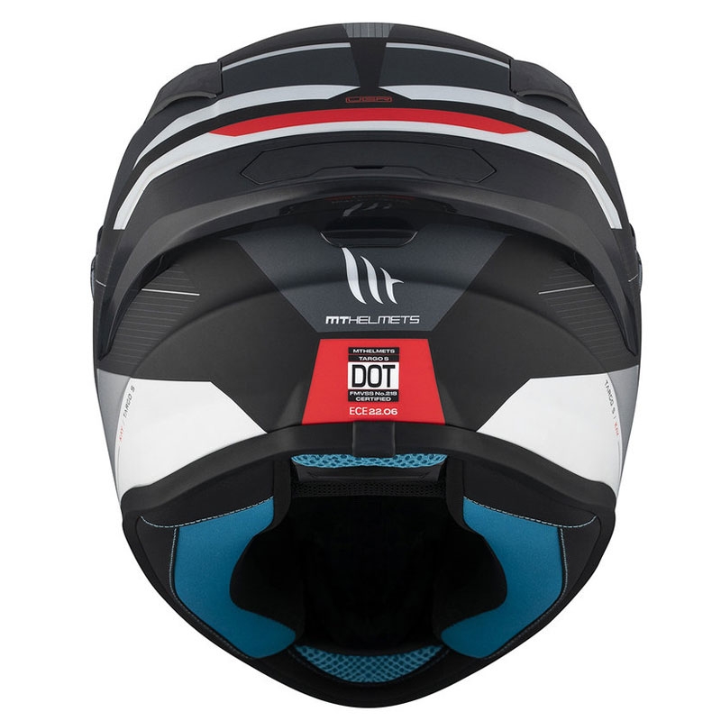 Kask motocyklowy integralny MT TARGO S KAY B2 matowy czarno-szaro-biały - II. jakość