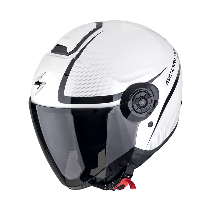 Kask motocyklowy otwarty Scorpion EXO-CITY II INTERCITY biało-czarny wyprzedaż