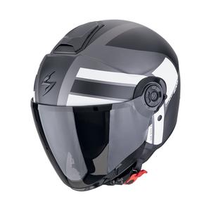 Kask motocyklowy otwarty Scorpion EXO-CITY II BLUR matowy srebrno-czarno-biały