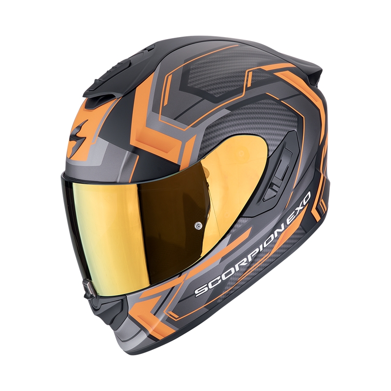 Kask motocyklowy integralny Scorpion EXO-1400 EVO II AIR LINART matowy czarno-pomarańczowy wyprzedaż