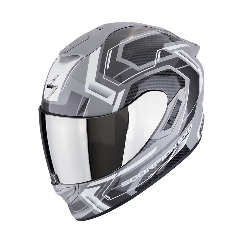Integralny kask motocyklowy Scorpion EXO-1400 EVO II AIR LINART szaro-biały wyprzedaż