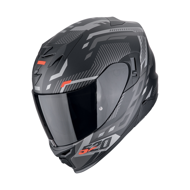 Kask motocyklowy integralny Scorpion EXO-520 EVO AIR RANKA matowy czarno-srebrno-czerwony wyprzedaż