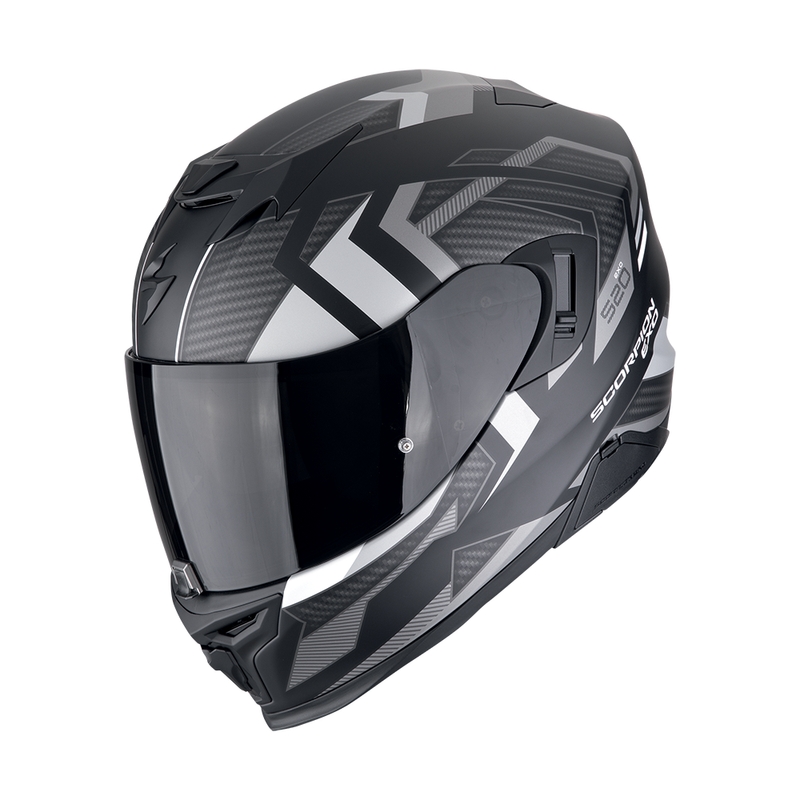 Integralny kask motocyklowy Scorpion EXO-520 EVO AIR SENSUS matowy czarno-srebrny wyprzedaż