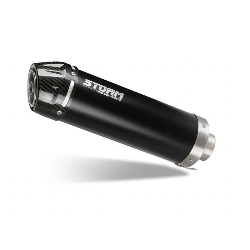Silencer STORM GP Black with carbon cap for KTM Duke 390 2024-2026, KTM Duke 125 2024-2026