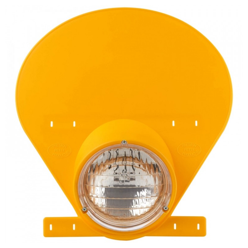 Headlight POLISPORT with halogen bulb Dark yellow