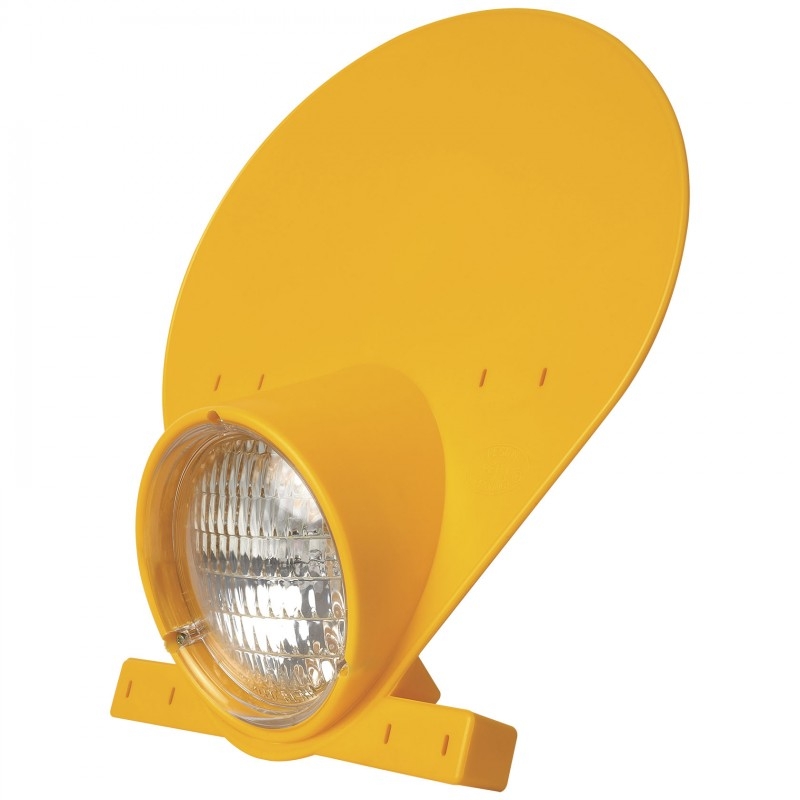 Headlight POLISPORT with halogen bulb Dark yellow