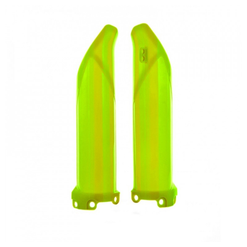 Fork Guards POLISPORT Yellow fluo for KAWASAKI KX 250 (F) 4T 2009-2026, KAWASAKI KX 450 (F) 2009-2026