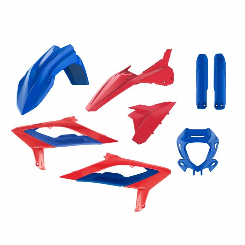 Plastic body kit POLISPORT Blue / Red