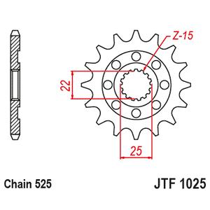 Front sprocket JT JTF 1025-15 15T, 525