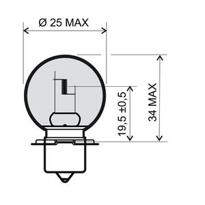 Lamp RMS 246510432 12V 20W, P26S white