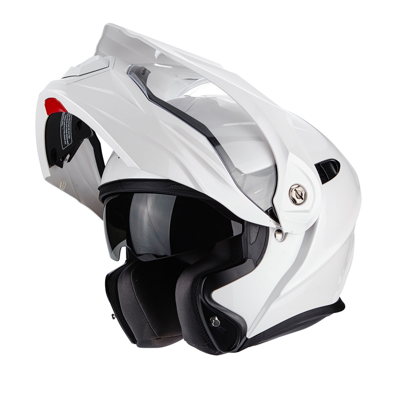 Szczękowy kask enduro Scorpion ADX-1 biały połysk