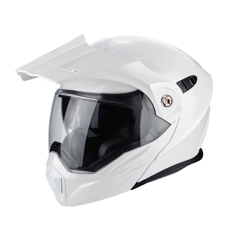 Szczękowy kask enduro Scorpion ADX-1 biały połysk