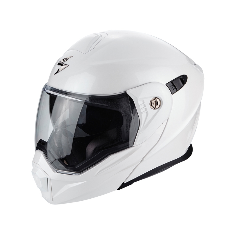 Szczękowy kask enduro Scorpion ADX-1 biały połysk
