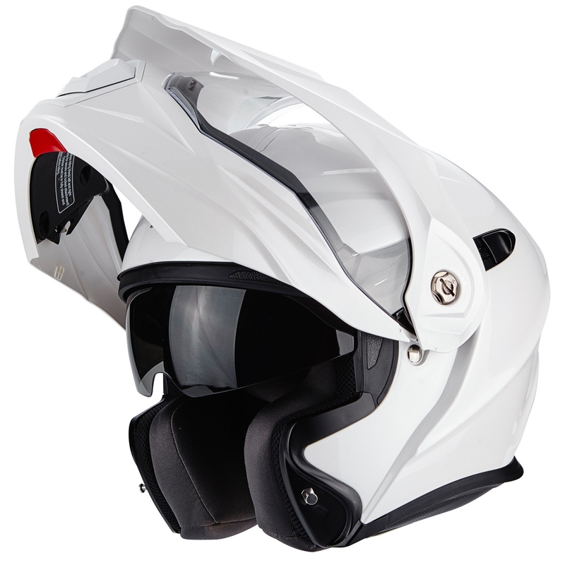 Szczękowy kask enduro Scorpion ADX-1 biały połysk