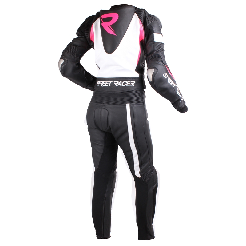 Damski kombinezon motocyklowy Street Racer Andy black-white-fluo pink wyprzedaż.
