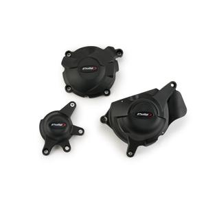 Engine covers PUIG Track for Championship 21510N black included 3 covers