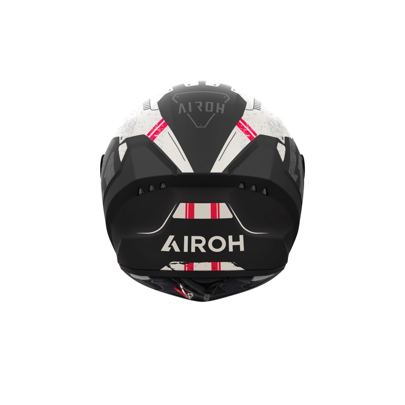Zintegrowany kask motocyklowy Airoh CONNOR Omega matowy biało-czerwony