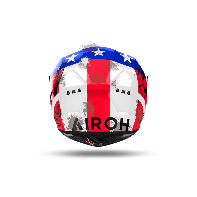 Zintegrowany kask motocyklowy Airoh CONNOR Nation biało-czerwono-niebieski