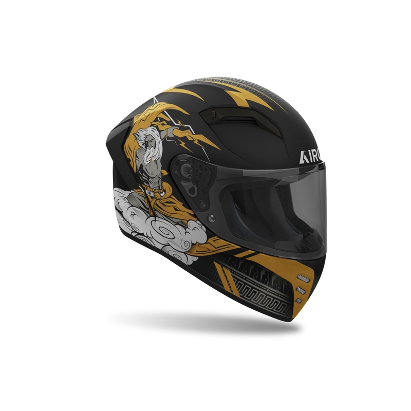 Zintegrowany kask motocyklowy Airoh CONNOR Zeus matowo-czarno-złoty
