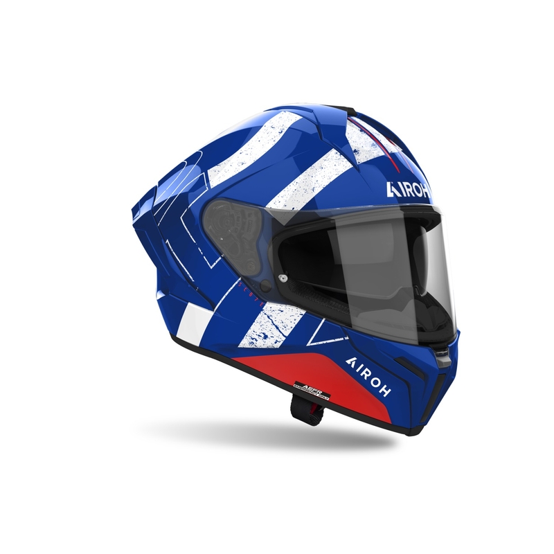 Zintegrowany kask motocyklowy Airoh MATRYX Scope niebiesko-czerwony