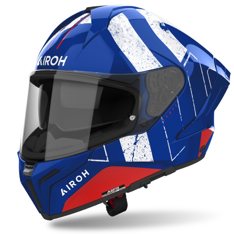 Zintegrowany kask motocyklowy Airoh MATRYX Scope niebiesko-czerwony