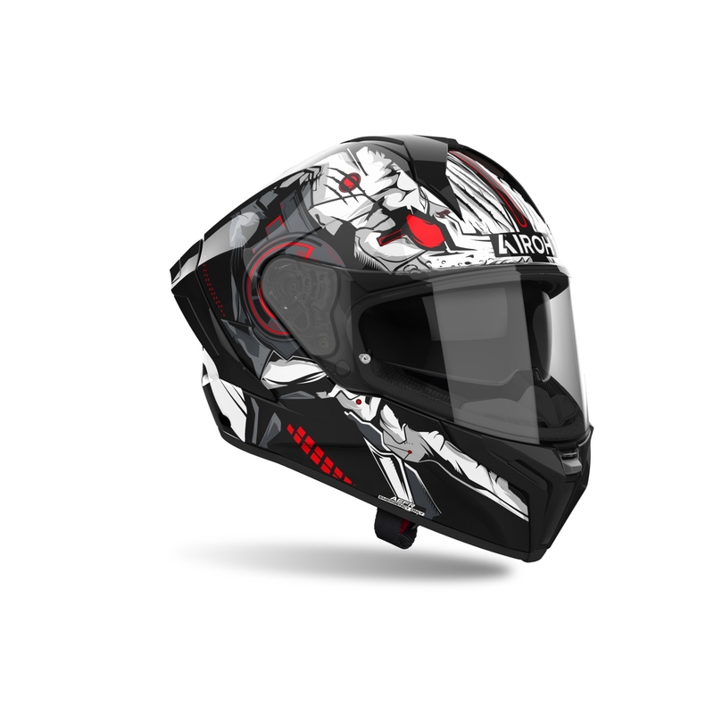 Zintegrowany kask motocyklowy Airoh MATRYX Nytro połysk czarno-biały