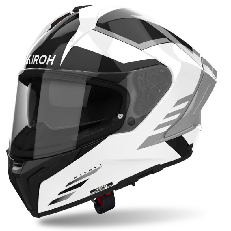 Zintegrowany kask motocyklowy Airoh MATRYX Thron biały