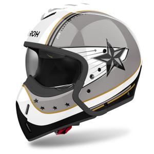 Modułowy kask motocyklowy Airoh J110 Command w kolorze szarym błyszczącym