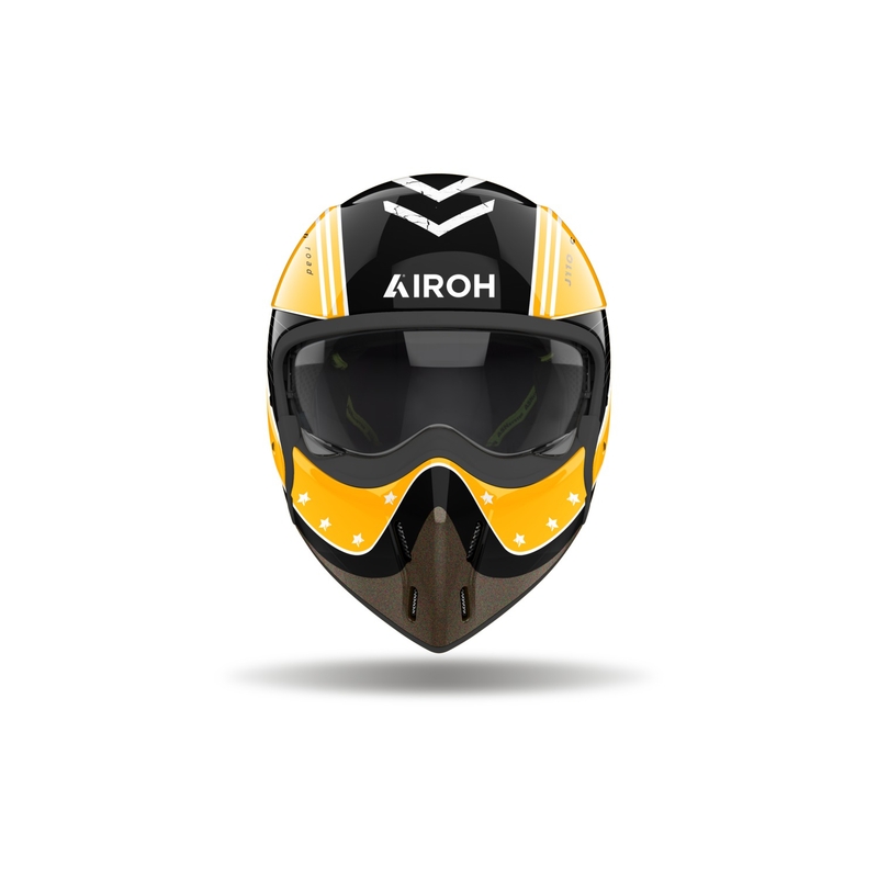 Modułowy kask motocyklowy Airoh J110 Command w kolorze żółtym błyszczącym