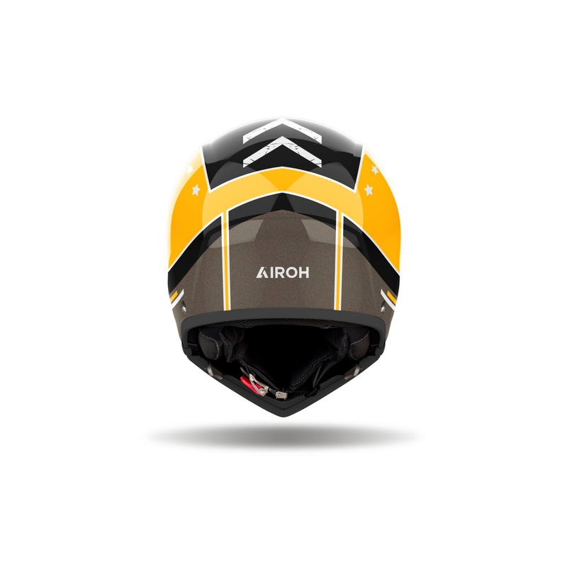 Modułowy kask motocyklowy Airoh J110 Command w kolorze żółtym błyszczącym