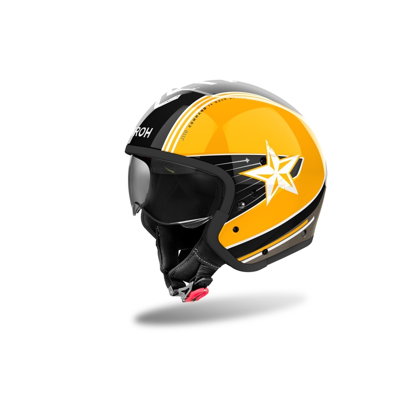 Modułowy kask motocyklowy Airoh J110 Command w kolorze żółtym błyszczącym