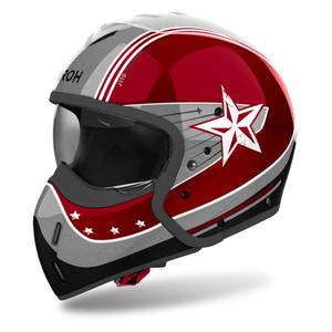 Modułowy kask motocyklowy Airoh J110 Command w kolorze błyszczącej czerwieni