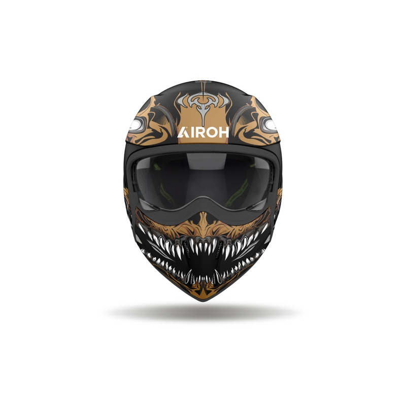 Matowy czarny modułowy kask motocyklowy Airoh J110 Oni