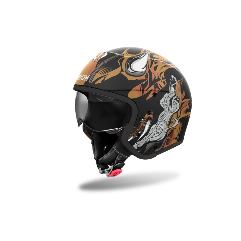 Matowy czarny modułowy kask motocyklowy Airoh J110 Oni