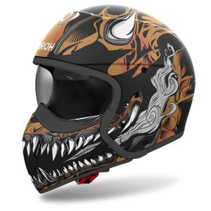 Matowy czarny modułowy kask motocyklowy Airoh J110 Oni