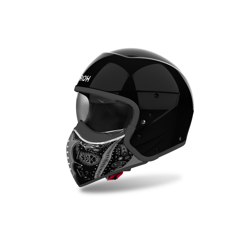 Modułowy kask motocyklowy Airoh J110 Paesly w kolorze czarnym błyszczącym
