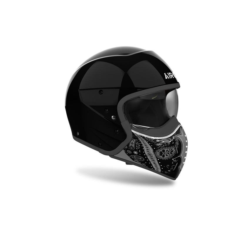 Modułowy kask motocyklowy Airoh J110 Paesly w kolorze czarnym błyszczącym