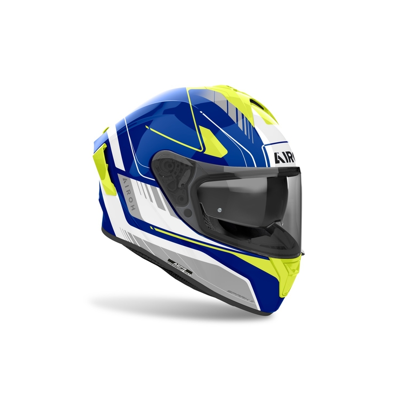 Zintegrowany kask motocyklowy Airoh SPARK 2 Chrono błyszczący niebiesko-żółty
