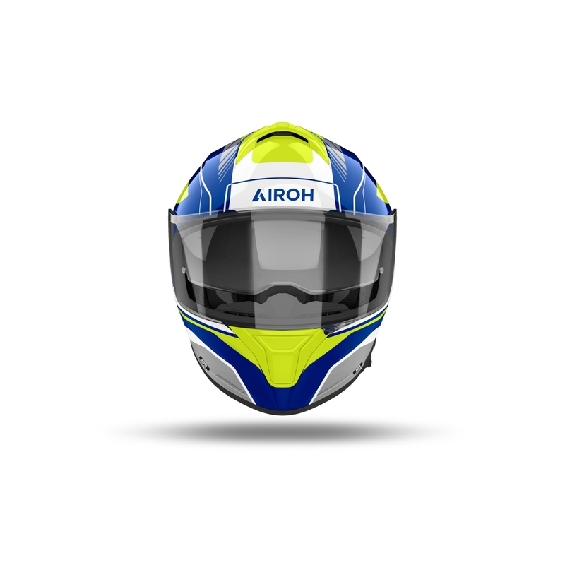 Zintegrowany kask motocyklowy Airoh SPARK 2 Chrono błyszczący niebiesko-żółty